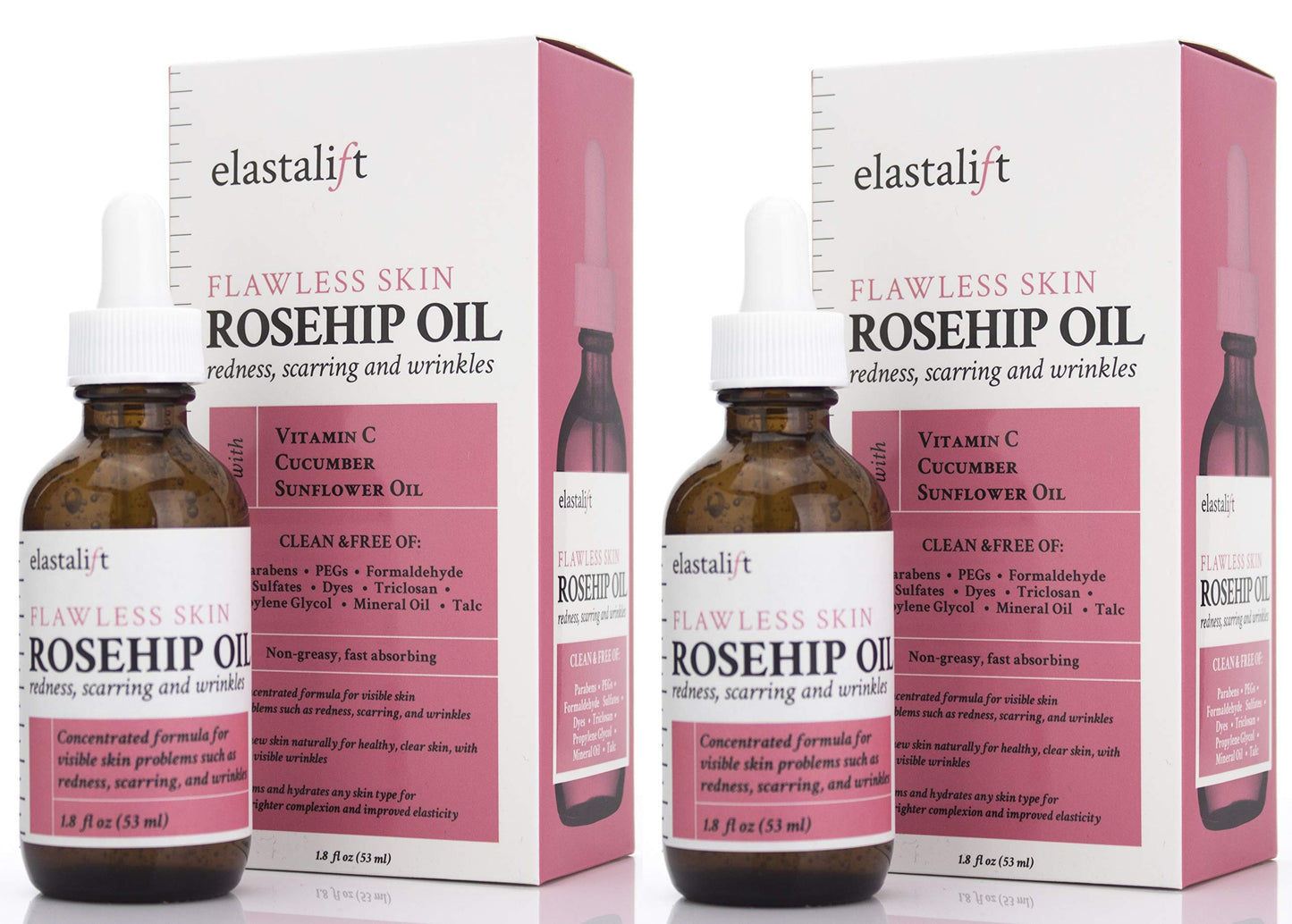 Elastalift Rosehip Oil with Vitamin C & Cucumber — 1.8 fl oz (Pack of 2)
