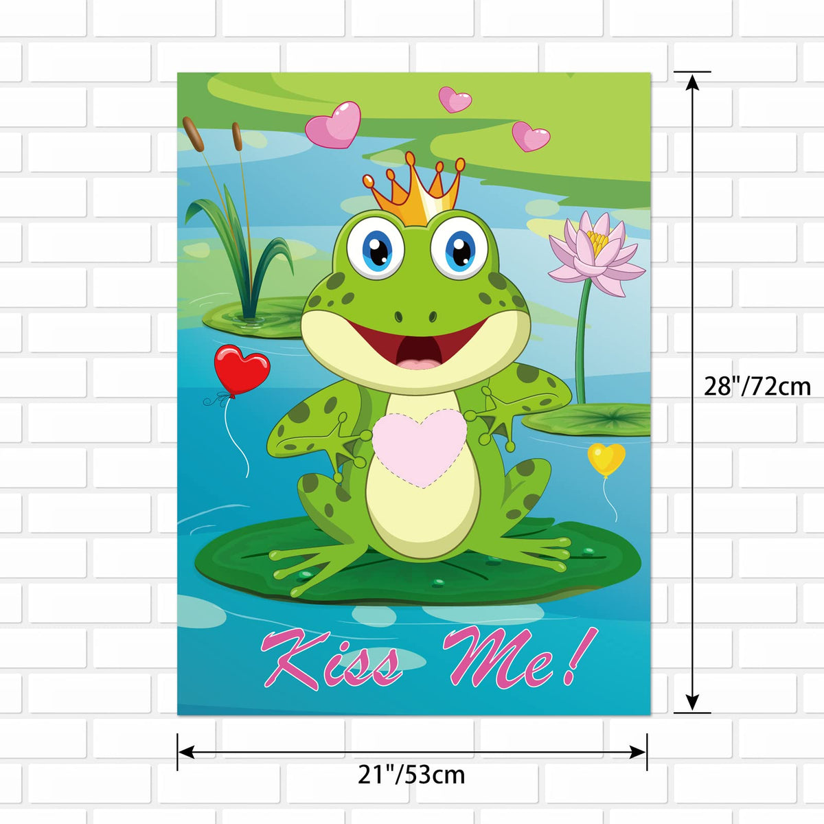 ELECLAND Pin the Heart on the Frog Valentines Party Game for Kids | Heart Stickers & Valentine Decor