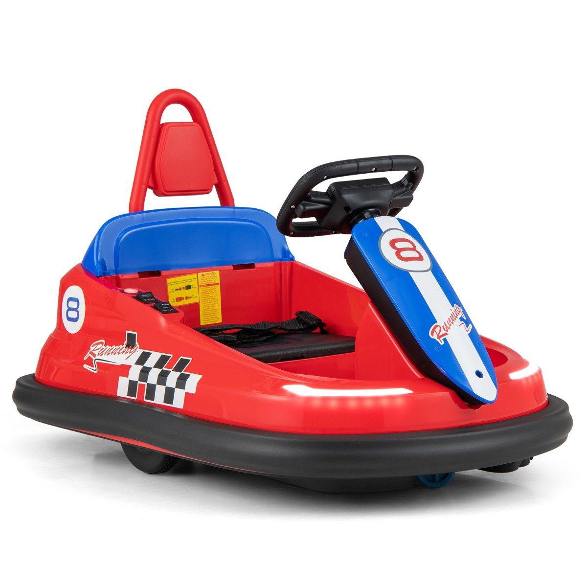 Electric kids Ride-on Bumper Car with 360° Spinning and Dual Motors-Navy