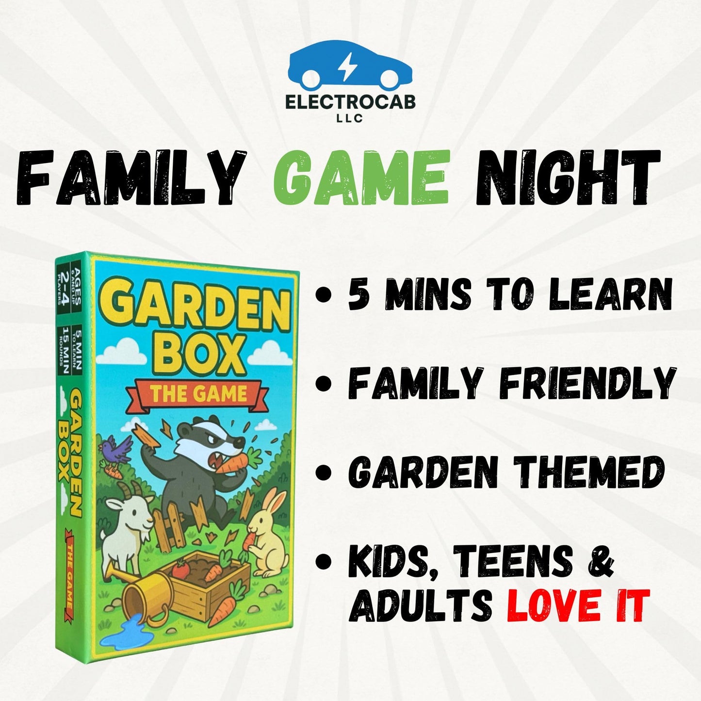 Garden Box The Game by ElectroCab LLC – Family Card Game for 2-4 Players | 15-Min Rounds