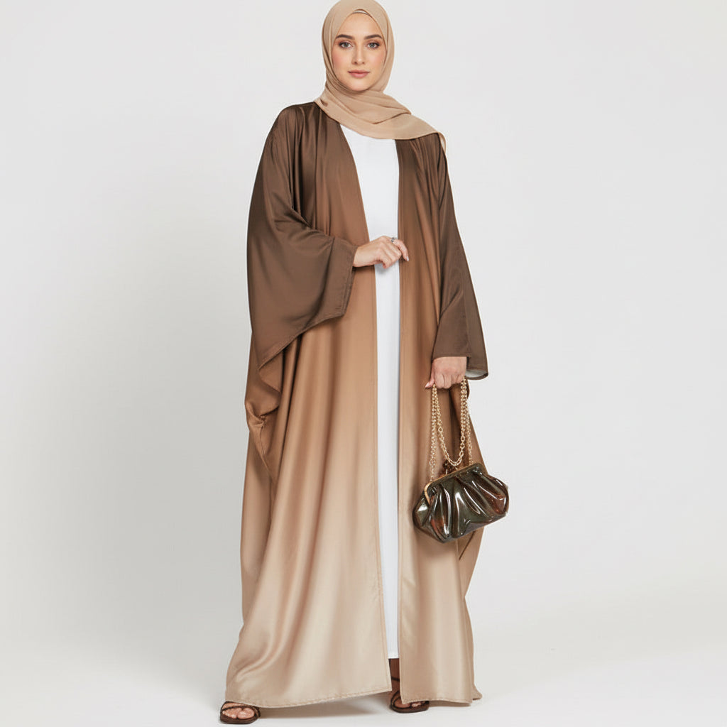 Elegant Tie-dye Gradient Abaya