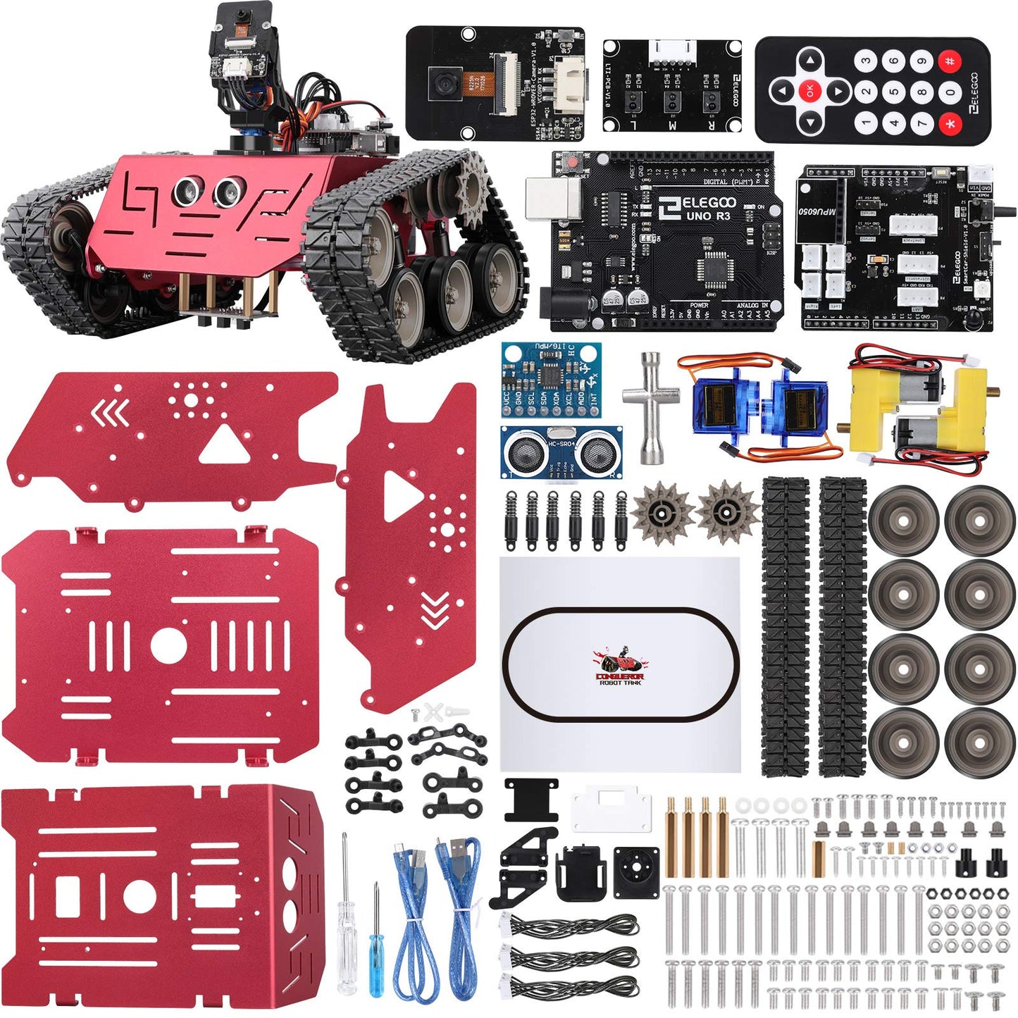 ELEGOO Conqueror Robot Tank Kit with UNO R3 for Arduino – STEM Coding Kit for 8+