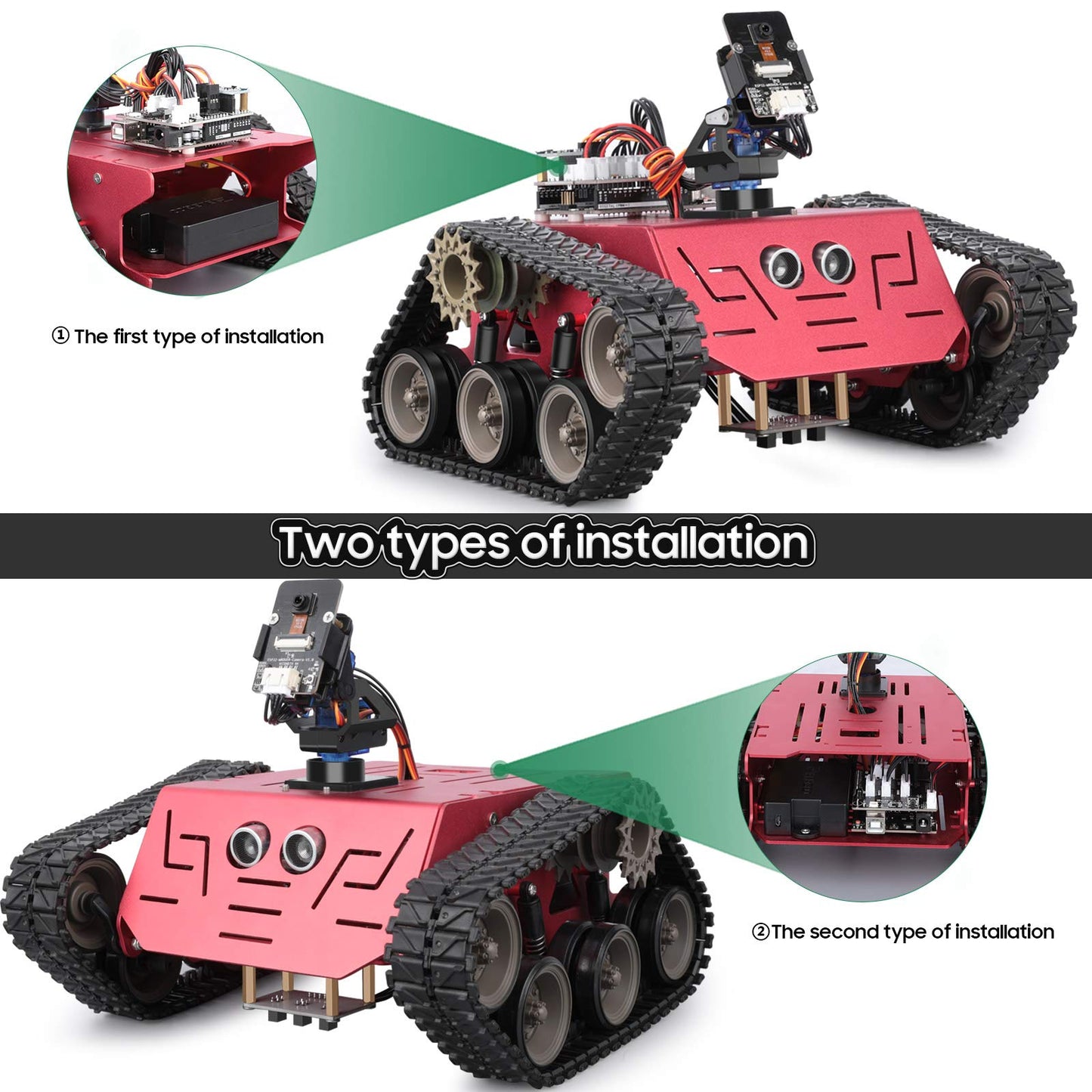 ELEGOO Conqueror Robot Tank Kit with UNO R3 for Arduino – STEM Coding Kit for 8+