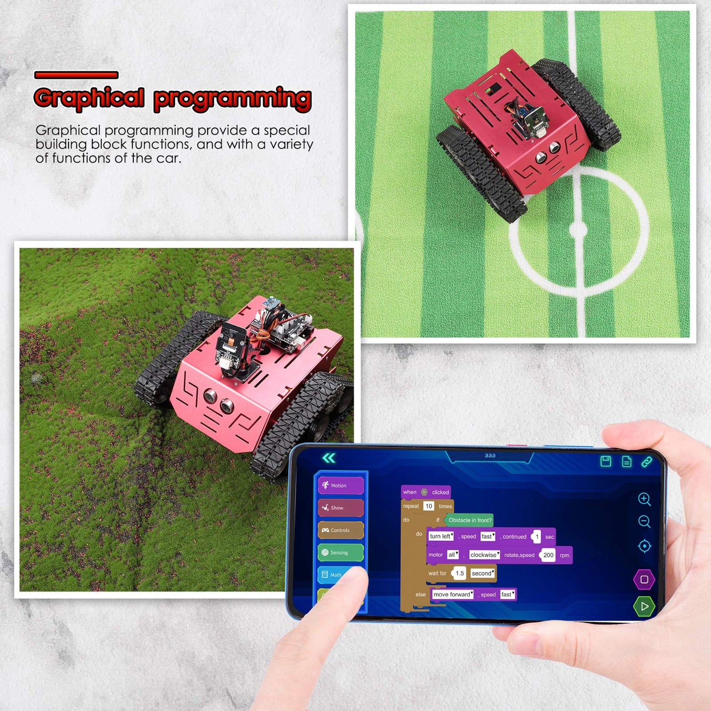 ELEGOO Conqueror Robot Tank Kit with UNO R3 for Arduino – STEM Coding Kit for 8+
