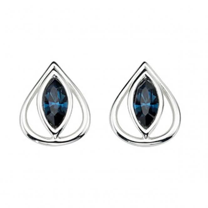 Elements Silver Montana Crystal Teardrop Stud Earrings E4034LZ364