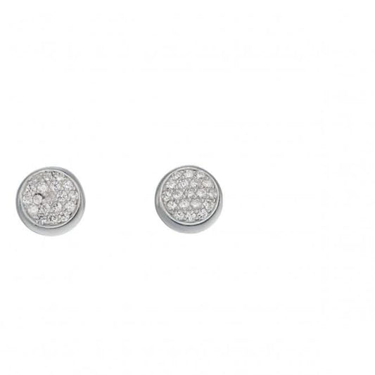 Elements Silver Pave Zirconia Stud Earrings E5522C