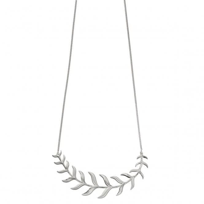 Elements Silver Plain Silver Fish Bone Necklace N4178