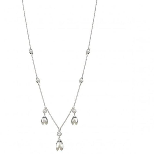 Elements Silver Silver Tulip And Pearl Necklace N4291W