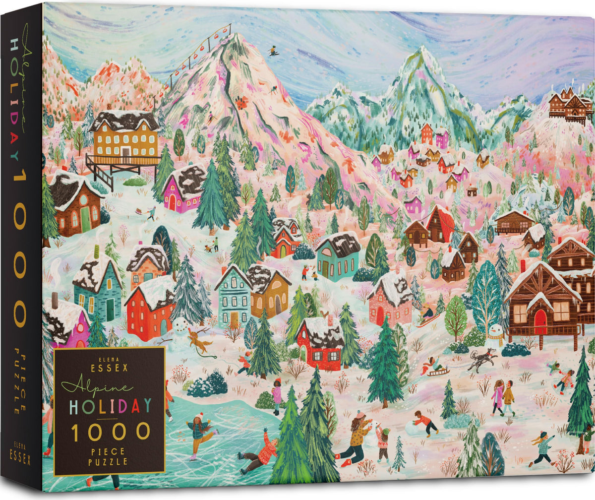 Elena Essex 1000-Piece Christmas Puzzle – Alpine Holiday Landscape | Eco-Friendly Jigsaw