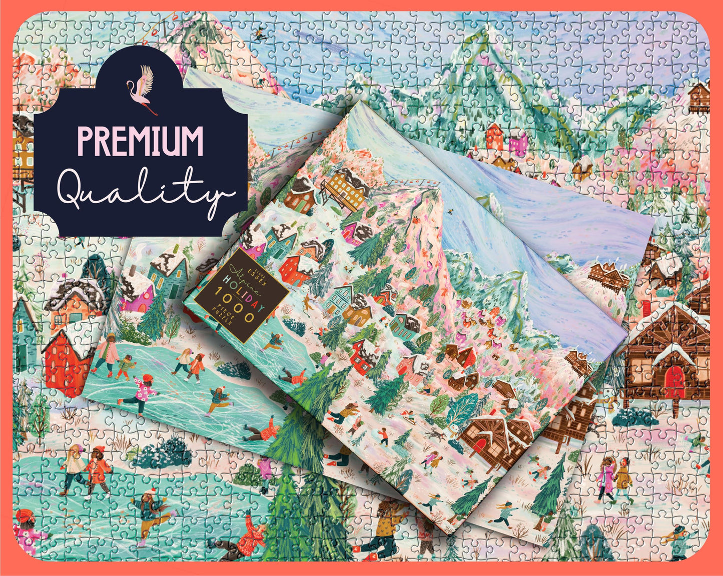 Elena Essex 1000-Piece Christmas Puzzle – Alpine Holiday Landscape | Eco-Friendly Jigsaw