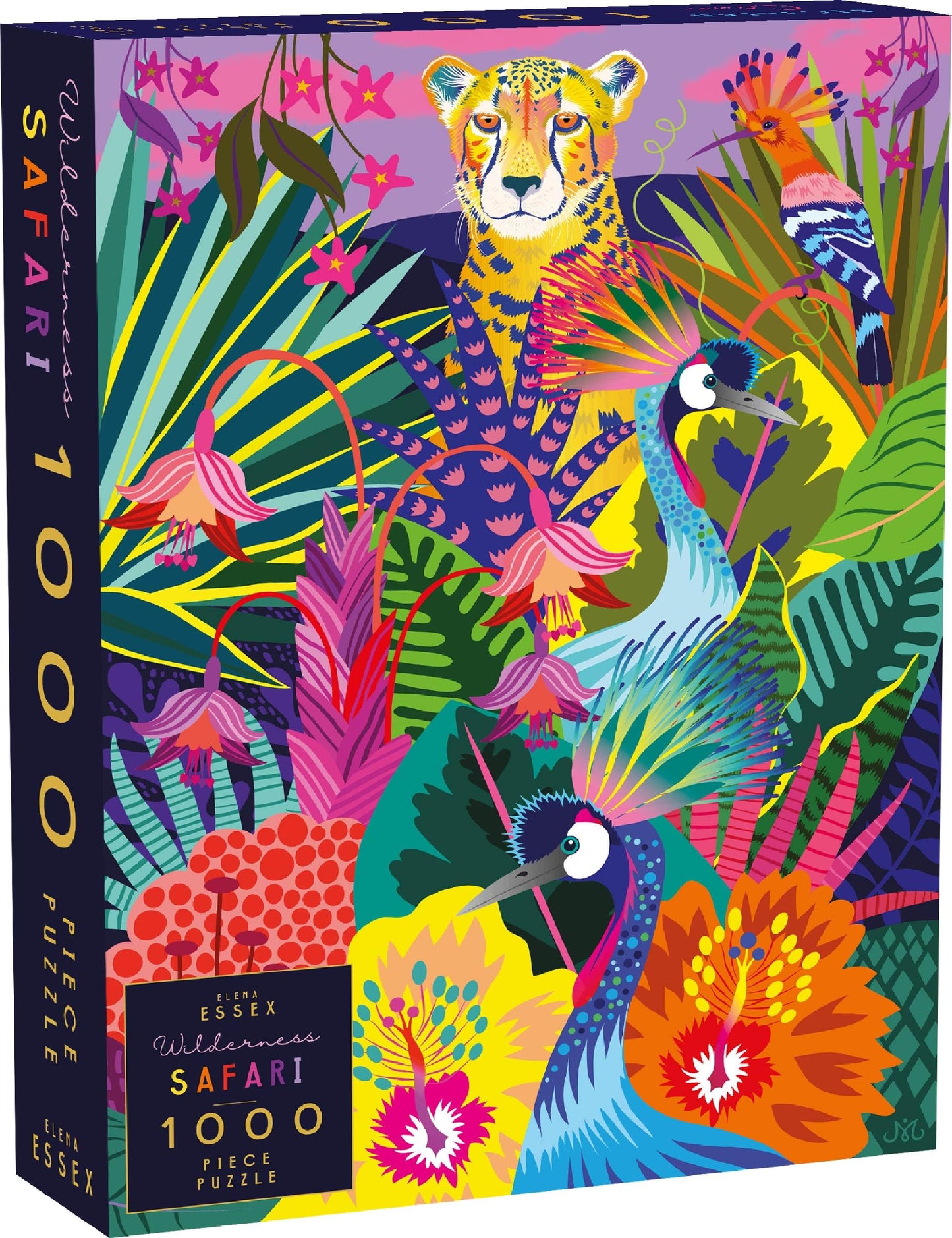 Elena Essex 1000-Piece Wilderness Safari Puzzle for Adults — Colorful Jungle Cheetah (Finished Size 27.5 x 19.7 inches)