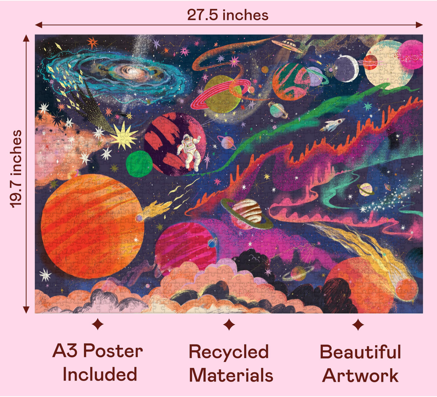 Elena Essex 1000-Piece Outer Space Puzzle for Adults – 28x20 inches