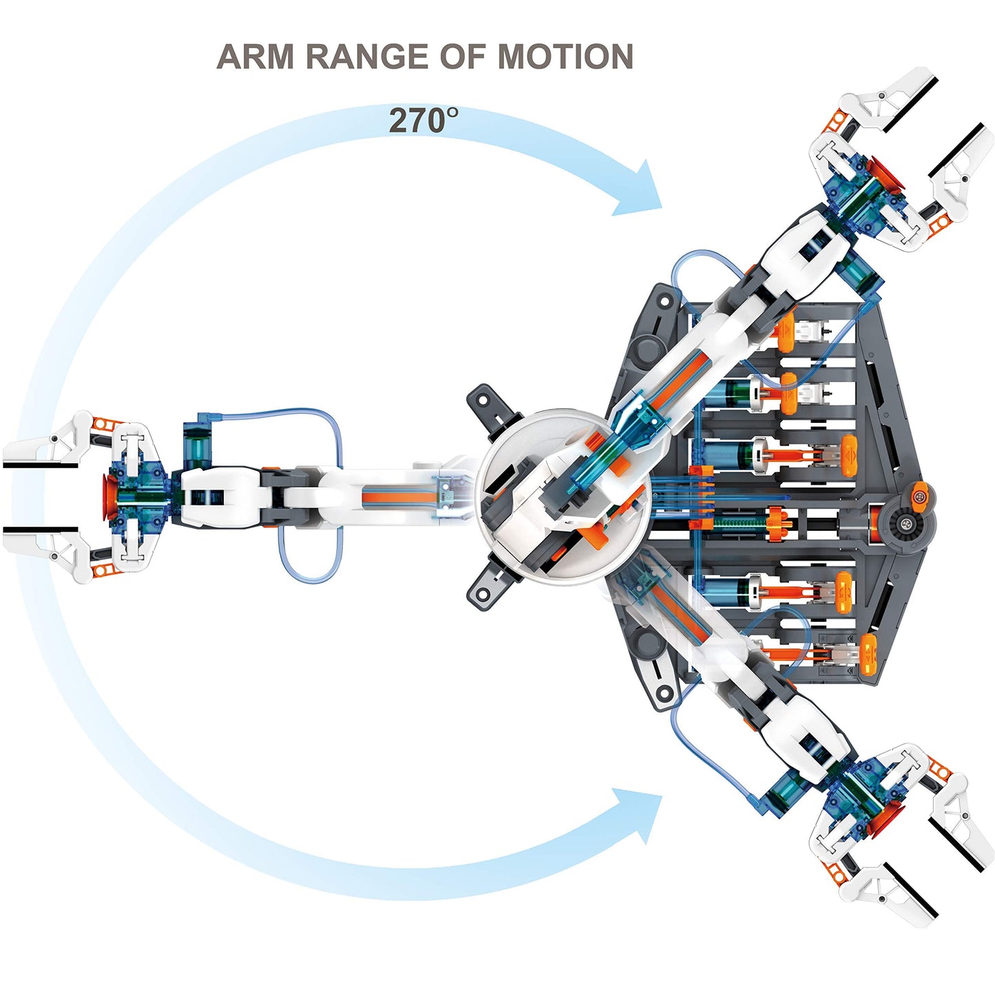 Elenco Teach Tech Hydrobot Arm Kit – Hydraulic STEM Robotic Arm for Kids 12+