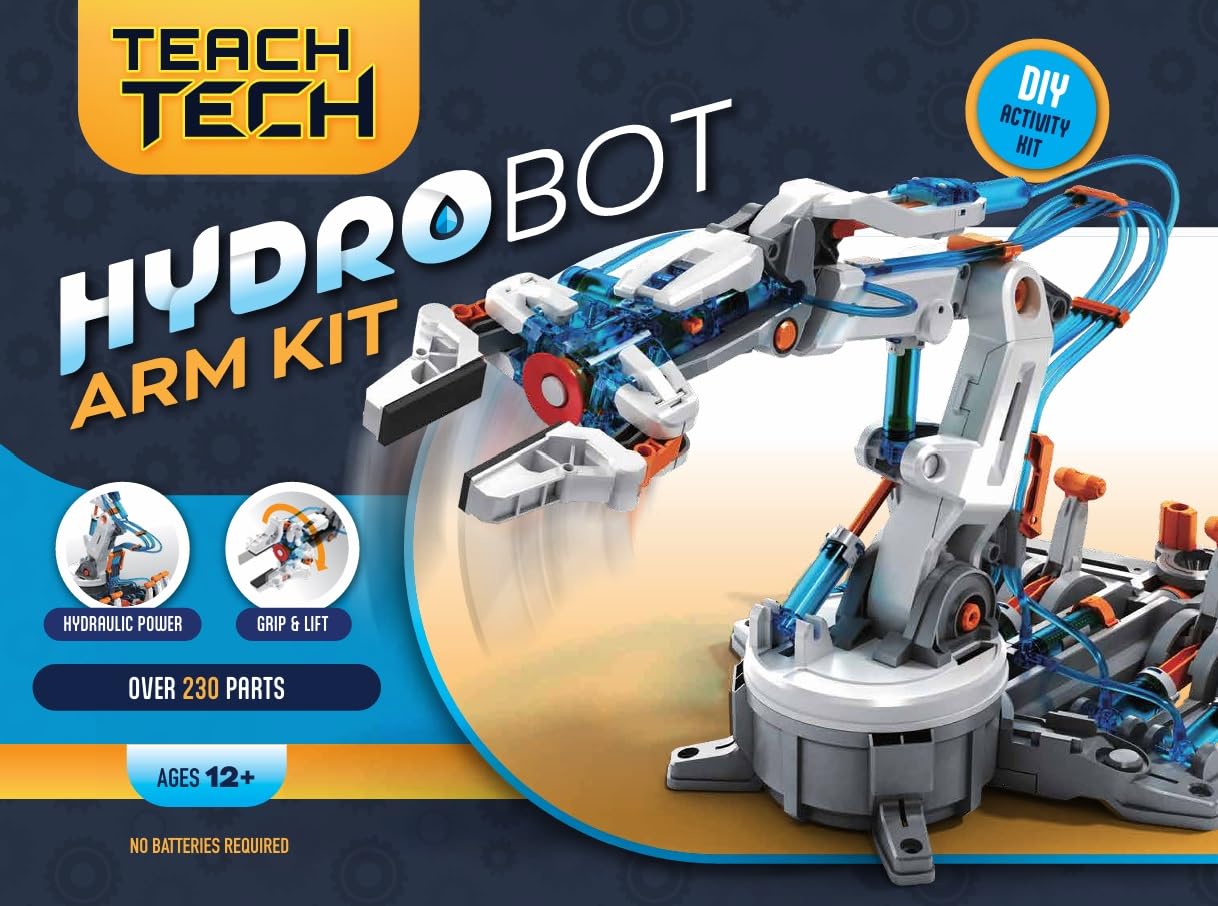 Elenco Teach Tech Hydrobot Arm Kit – Hydraulic STEM Robotic Arm for Kids 12+