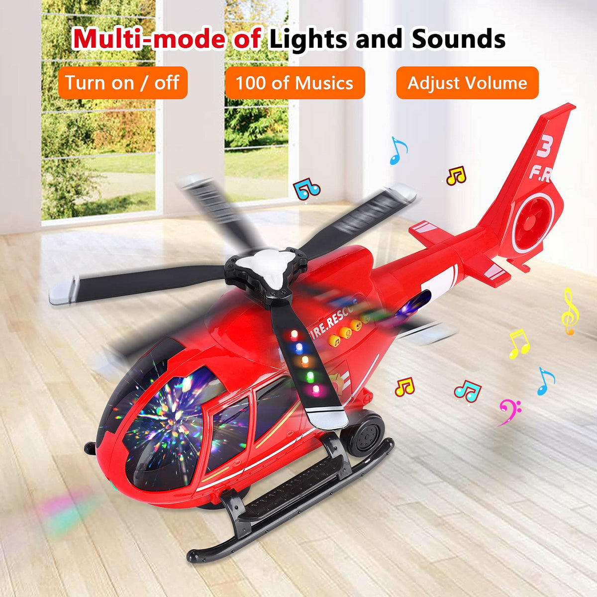 ELEOPTION Infrared Airplane Toy with Lights & Music – Remote Control for Ages 3-8