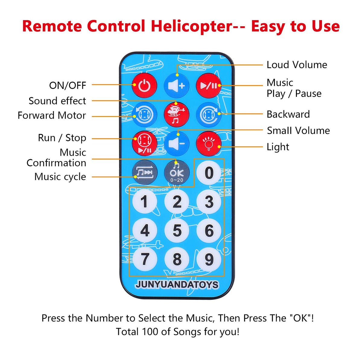 ELEOPTION Infrared Airplane Toy with Lights & Music – Remote Control for Ages 3-8