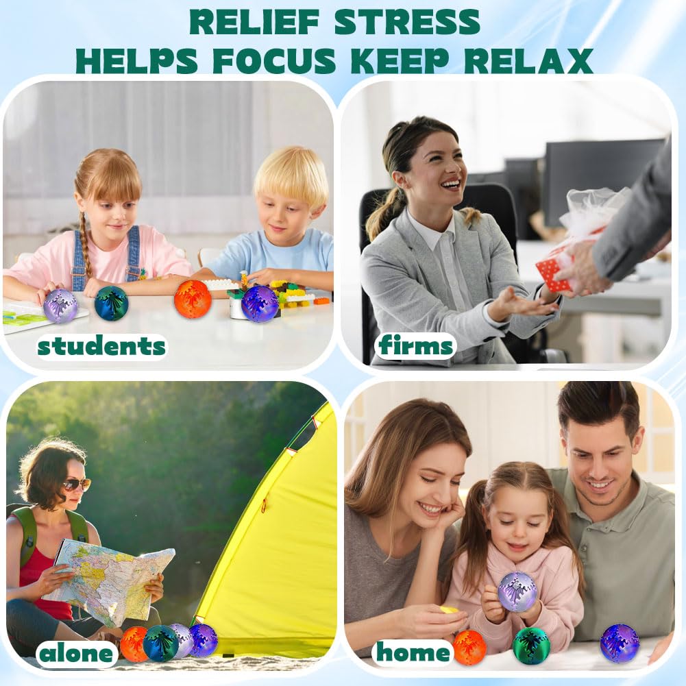 ELETON Gear Sphere: 4-Pack 3D Printed Gear Ball Fidget Toys for Focus and Relaxation