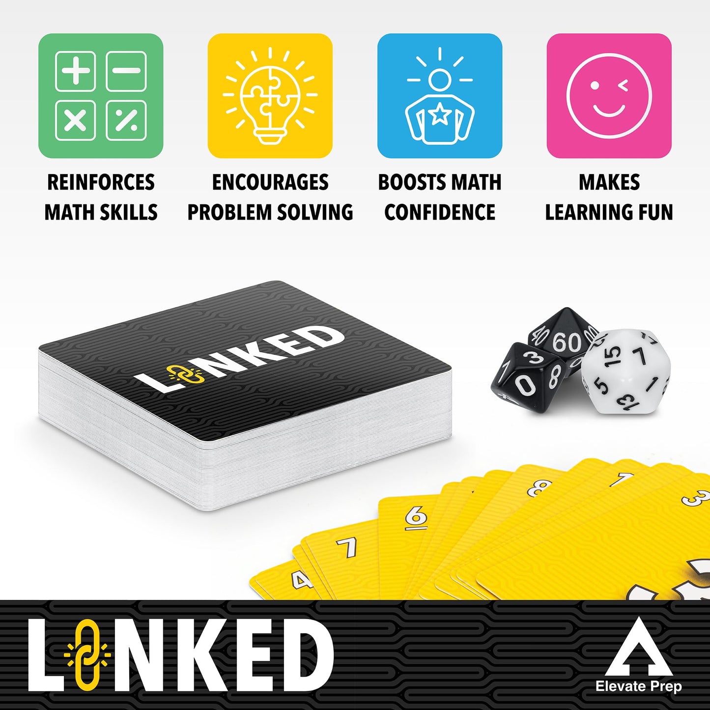 Elevate Prep Linked Math Game - Quick Thinking & Number Linking for Kids 7+