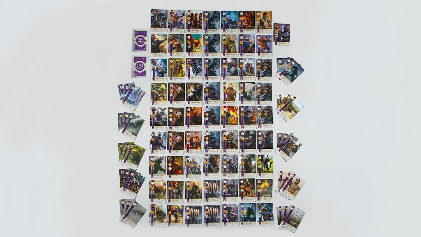 Elevated Essentials Gwent Cards Full Deck Set – 501 Premium Blue Core Cards with All DLC Expansions + Storage Box
