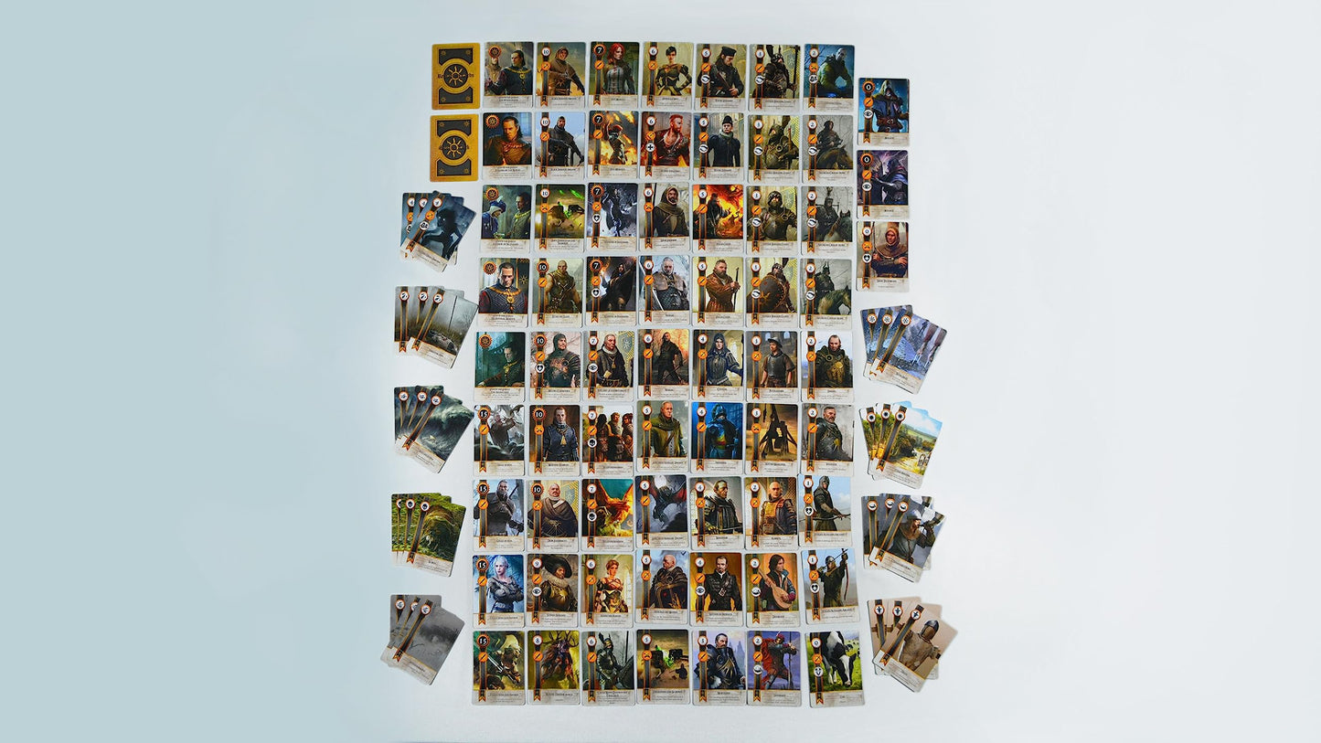 Elevated Essentials Gwent Cards Full Deck Set – 501 Premium Blue Core Cards with All DLC Expansions + Storage Box