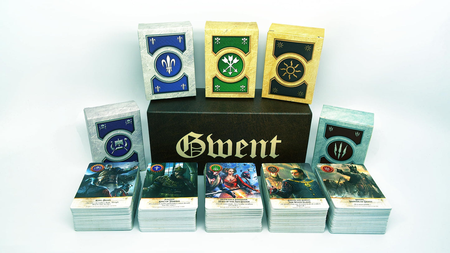 Elevated Essentials Gwent Cards Full Deck Set – 501 Premium Blue Core Cards with All DLC Expansions + Storage Box