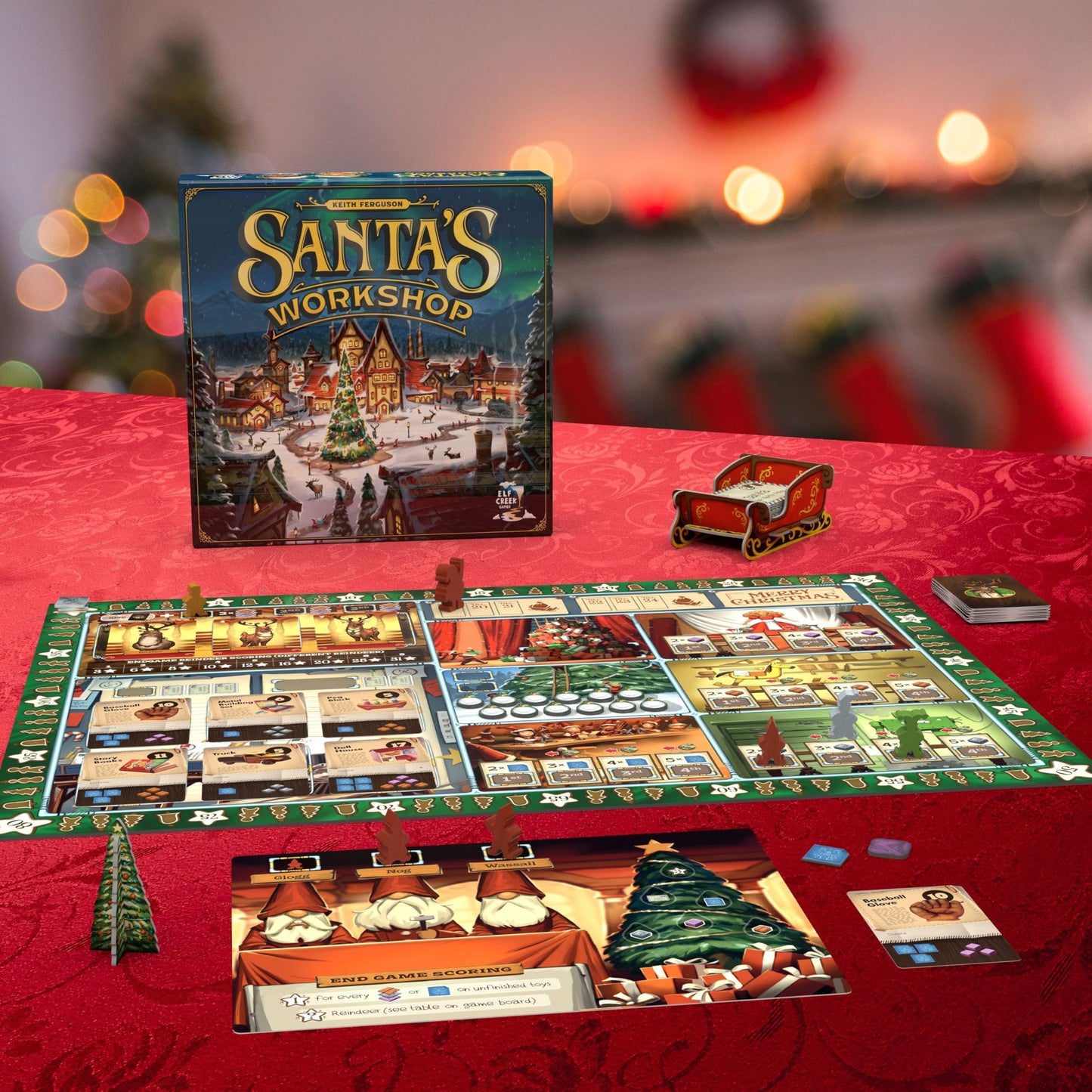 Santa's Workshop Standard Edition (2nd Ed) — Christmas-Themed Worker Placement by Elf Creek Games | 2–5 Players