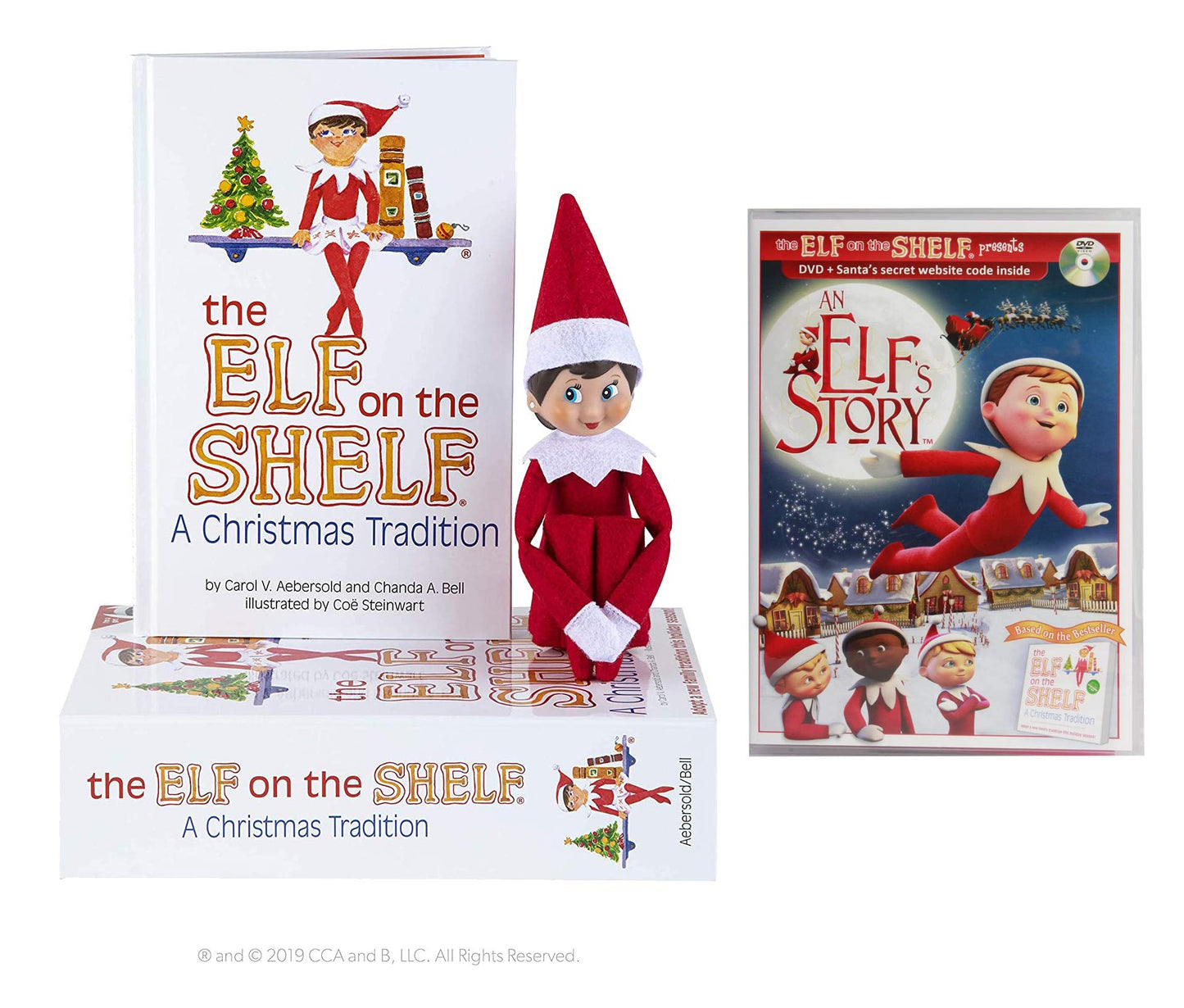 The Elf on the Shelf: Blue-Eyed Girl North Pole Pixie-Elf Box Set + Elf Story DVD – Multi-Item Christmas Tradition