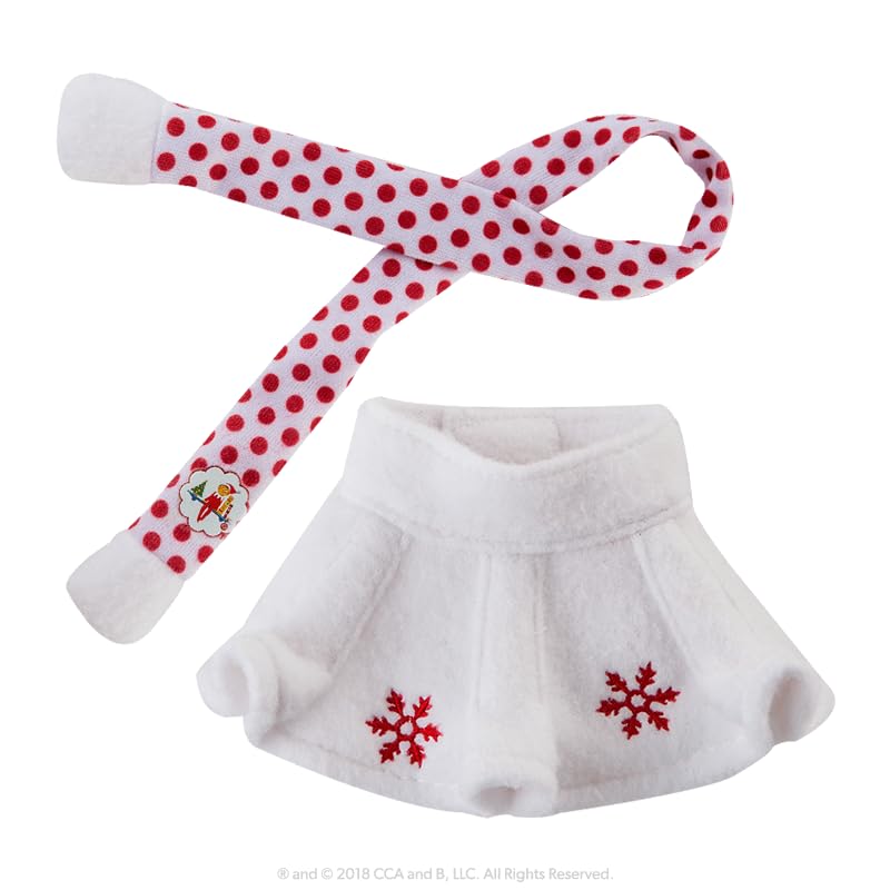 The Elf on the Shelf Christmas Tradition Box Set — Blue-Eyed Girl Scout Elf, Story Book & Claus Couture Snowflake Skirt & Scarf
