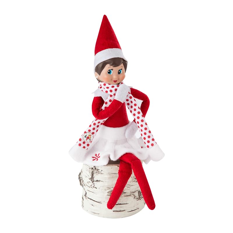 The Elf on the Shelf Christmas Tradition Box Set — Blue-Eyed Girl Scout Elf, Story Book & Claus Couture Snowflake Skirt & Scarf