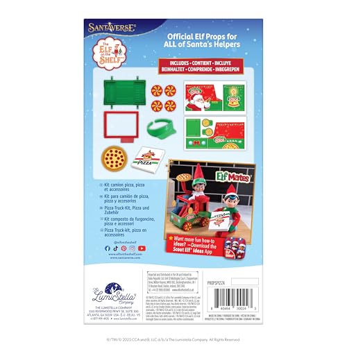 The Elf on the Shelf Polar Props: Polar Pizza Truck & Elf Scene Accessories