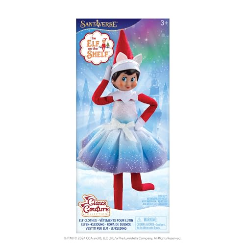 The Elf on the Shelf Claus Couture: Extraordinary Noorah Party Dress with Northern Lights & Fox-Ear Crown
