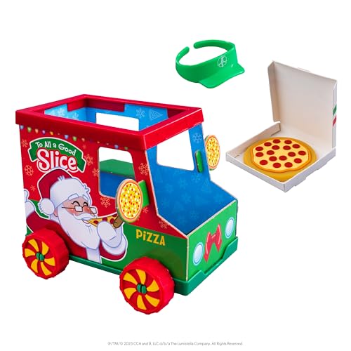 The Elf on the Shelf Polar Props: Polar Pizza Truck & Elf Scene Accessories