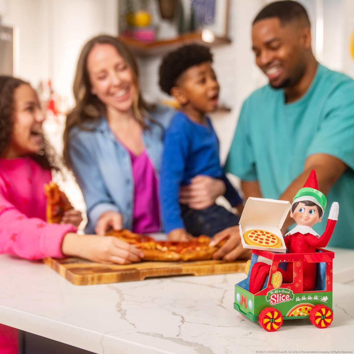 The Elf on the Shelf Polar Props: Polar Pizza Truck & Elf Scene Accessories