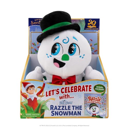 The Elf on the Shelf Santaverse Razzle the Snowman Plush & Book – 2025 Collector's Edition