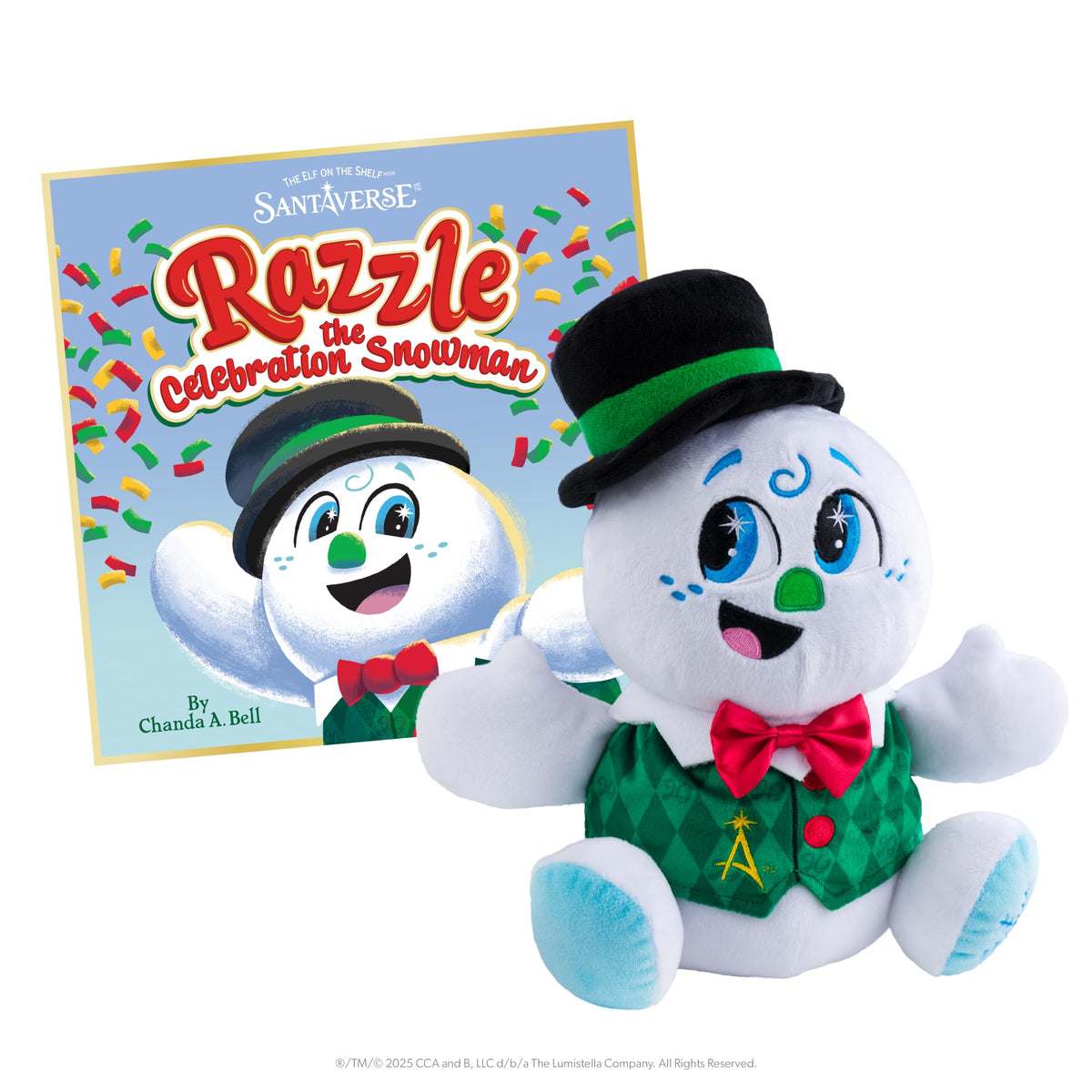 The Elf on the Shelf Santaverse Razzle the Snowman Plush & Book – 2025 Collector's Edition