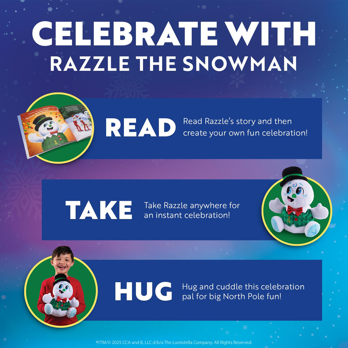 The Elf on the Shelf Santaverse Razzle the Snowman Plush & Book – 2025 Collector's Edition
