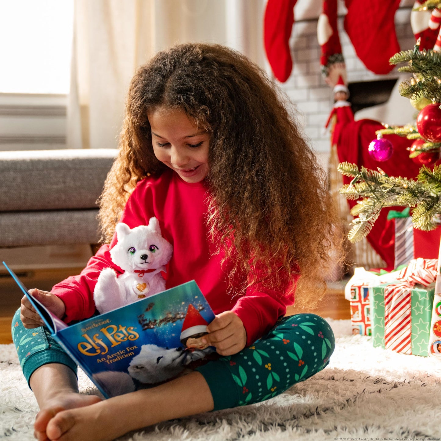 Elf Pets Arctic Fox Tradition | Huggable Elf Pet with Storybook, Snow Globe Charm & Adoption Certificate | The Elf on the Shelf