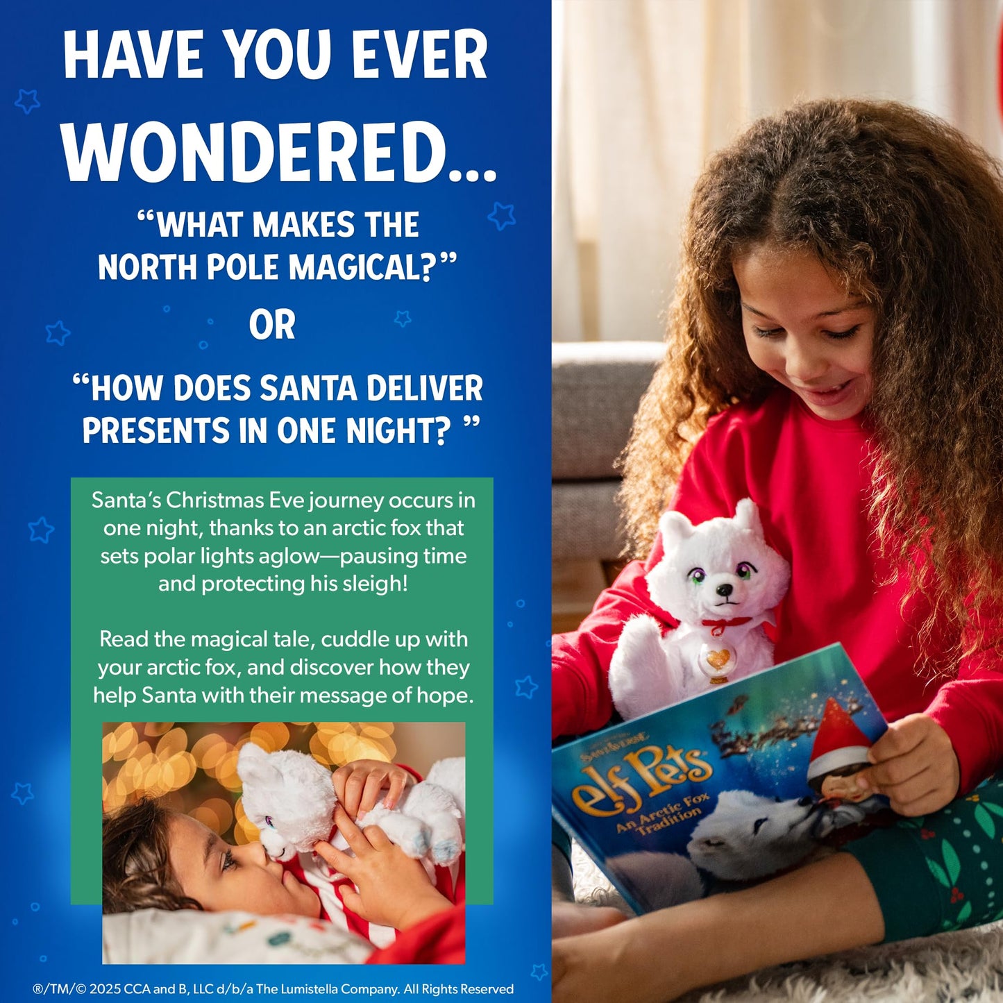 Elf Pets Arctic Fox Tradition | Huggable Elf Pet with Storybook, Snow Globe Charm & Adoption Certificate | The Elf on the Shelf