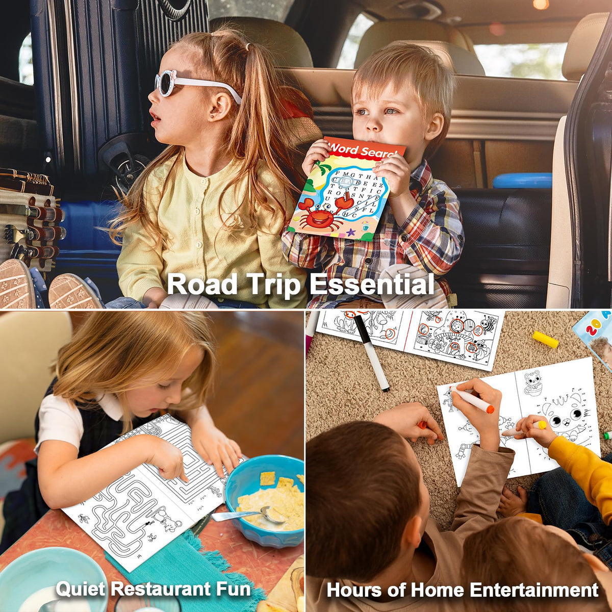 Elfew 20-Pack Small Activity Books for Kids 4–12 – 280+ Puzzles, Travel Size, Party Favors & Classroom Activities