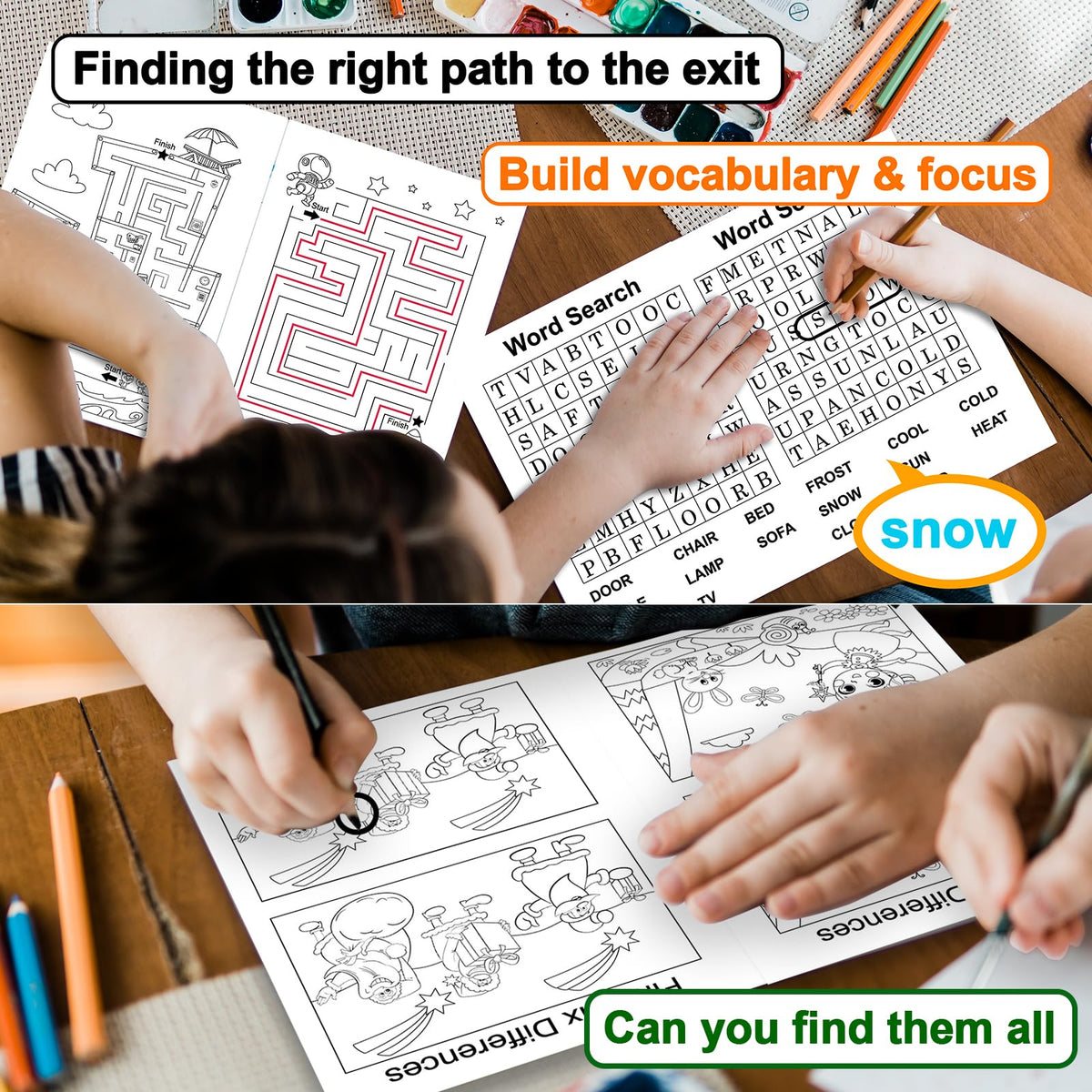 Elfew 20-Pack Small Activity Books for Kids 4–12 – 280+ Puzzles, Travel Size, Party Favors & Classroom Activities