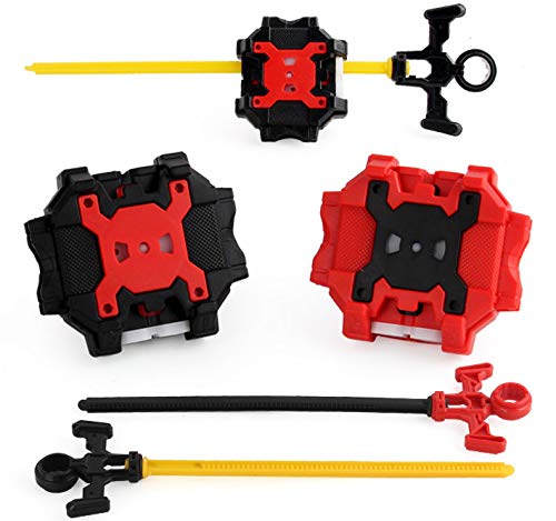 Elfnico Bey Burst Top Battle Set — 4 Spinning Tops, 2 Launchers, Winder & Portable Storage Box