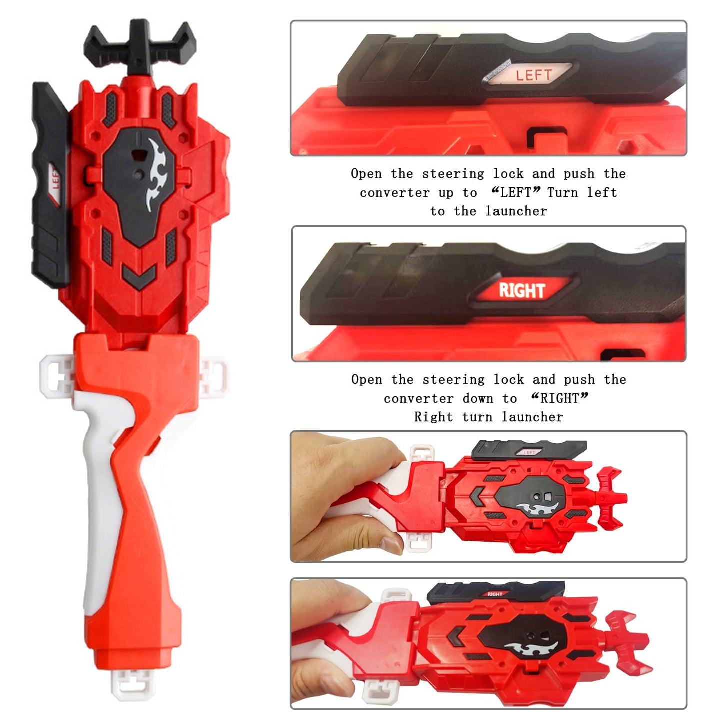 Elfnico Bey Battling Top Burst Gyro Toy Set – 12 Spin Tops & 4 Launchers