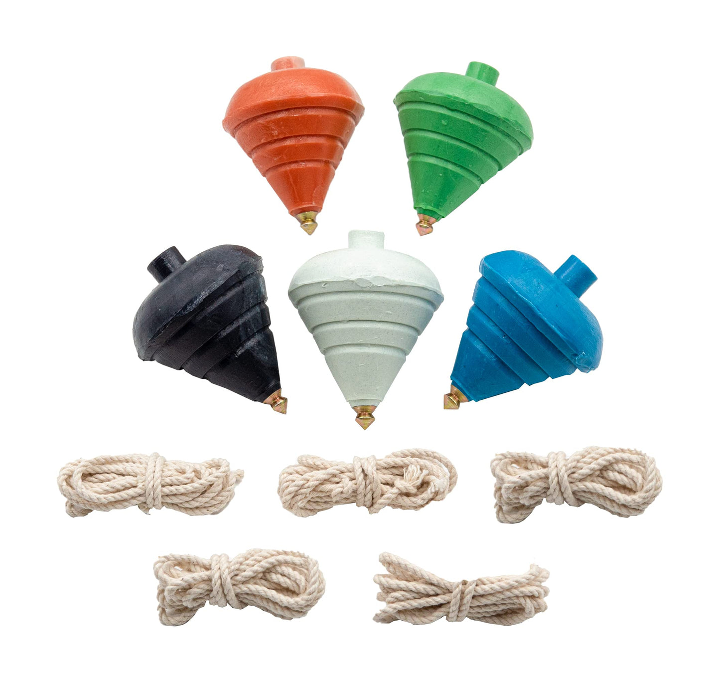 ELIASM Spinning Top Trompo – 5-Pack, Durable Steel Tip, Authentic Mexican Craft