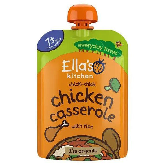 Ella's Kitchen Organic Chicken + Rice Casserole with Apricots Pouch 7+ Months 130g (Pack Of  6)