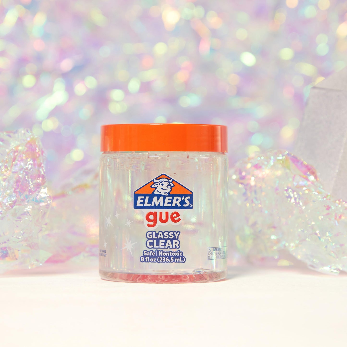 Elmer's Gue Premade Glassy Clear Slime – 2 Pack for Mixing In Add-ins