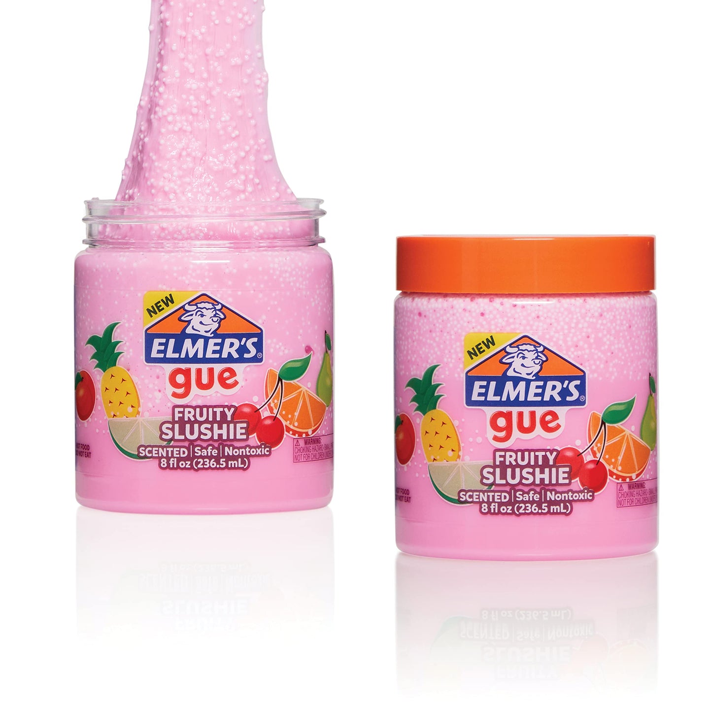 Elmer's Gue Pre Made Slime – Fruity Slushie Crunchy Scented Slime, 2 Count