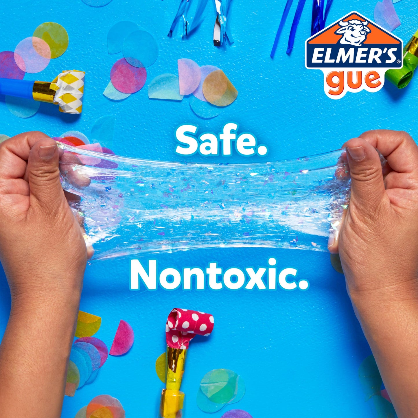 Elmer's Gue Premade Glassy Clear Slime – 2 Pack for Mixing In Add-ins