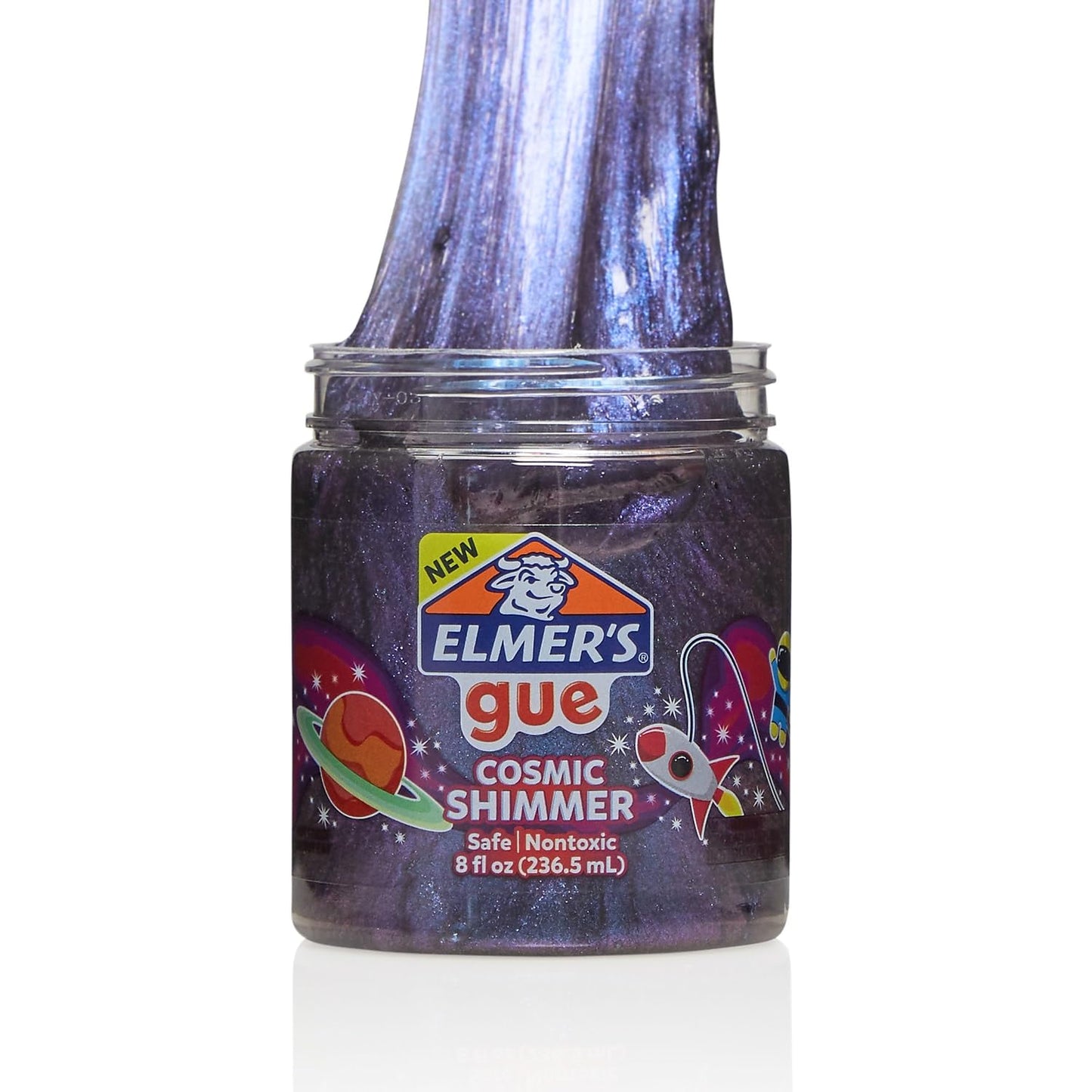 Elmer's Gue Premade Slime Variety Pack – Clear, Scented, Glitter Slime (4 Jars)