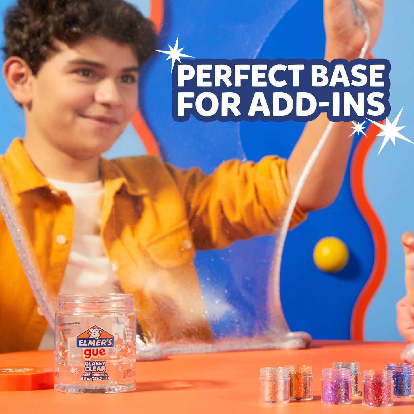 Elmer's Gue Premade Glassy Clear Slime – 2 Pack for Mixing In Add-ins