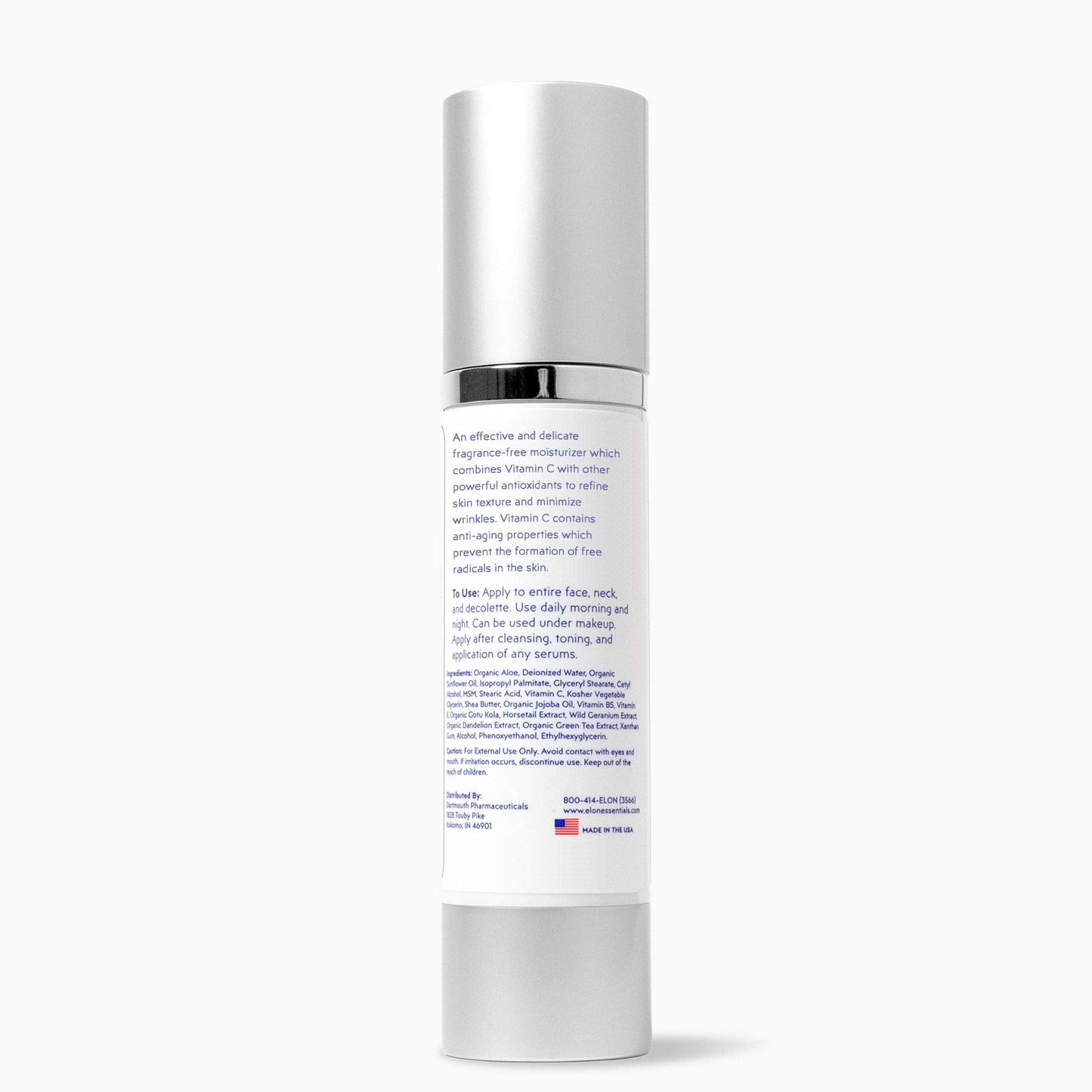 Elon Antioxidant C Moisturizer – Vitamin E, MSM & Jojoba Face Lotion